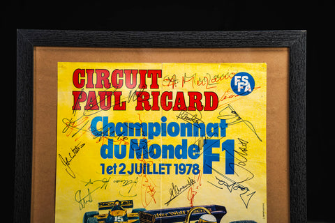 1978 F1 French GP Poster Signed