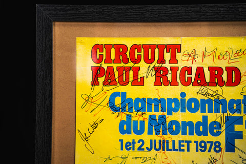 1978 F1 French GP Poster Signed