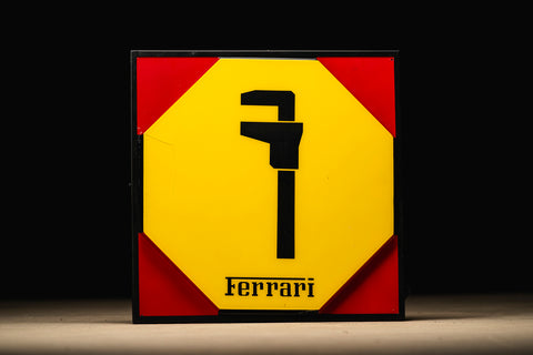 Rare Ferrari Service Sign 1970