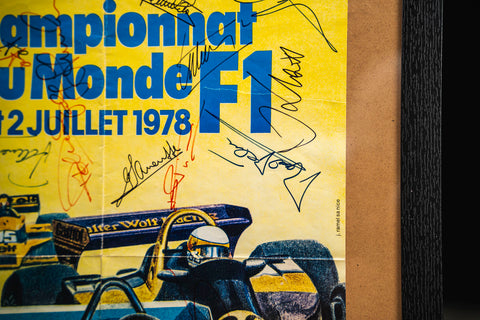 1978 F1 French GP Poster Signed