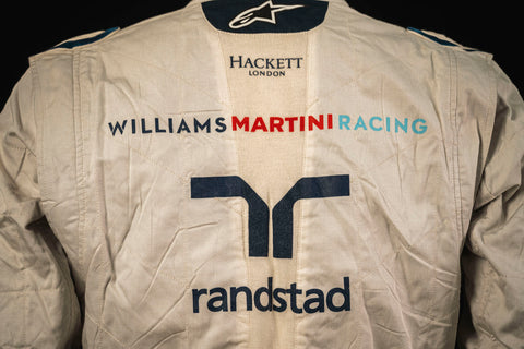 Valtteri Bottas 2015 race-worn suit with Martini livery