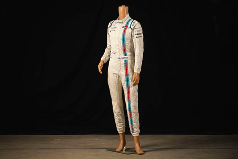 Valtteri Bottas 2015 race-worn suit with Martini livery