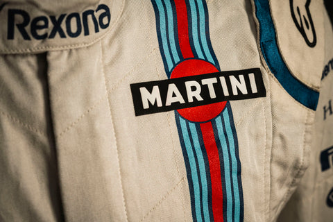 Valtteri Bottas 2015 race-worn suit with Martini livery