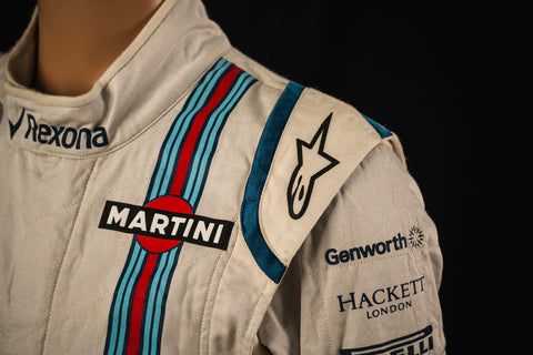 Valtteri Bottas 2015 race-worn suit with Martini livery