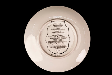 Ceramic plates Alfa Romeo by Piero Fornasetti