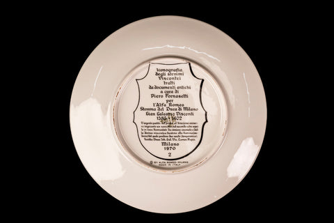 Ceramic plates Alfa Romeo by Piero Fornasetti