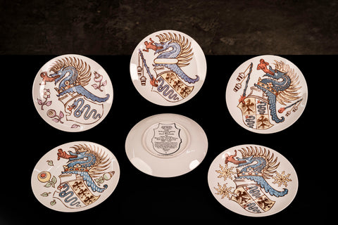 Ceramic plates Alfa Romeo by Piero Fornasetti