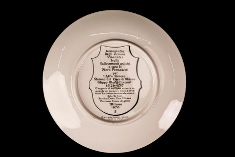 Ceramic plates Alfa Romeo by Piero Fornasetti