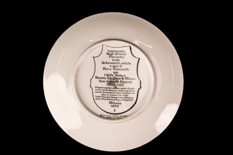 Ceramic plates Alfa Romeo by Piero Fornasetti