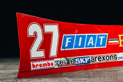 Ferrari 126CK side wing, official replica, perfect for motorsport enthusiasts. / Ala laterale Ferrari 126CK, replica ufficiale, perfetta per appassionati di motorsport.