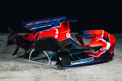 Toro Rosso STR3 rear bodywork, used in the historic victory at the 2008 Italian GP. / Carrozzeria posteriore Toro Rosso STR3, utilizzata nella storica vittoria al GP d'Italia 2008.